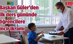 Başkan Güler’den ilk ders gününde öğrencilere incir ikramı