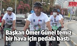 Başkan Ömer Günel temiz bir hava için pedala bastı