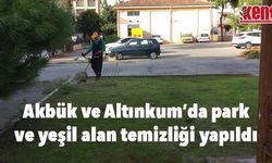 Akbük ve Altınkum’da park ve yeşil alan temizliği yapıldı