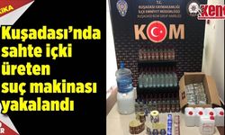 Kuşadası’nda sahte içki üreten suç makinesi yakalandı