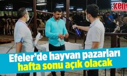 Efeler’de hayvan pazarları hafta sonu açık olacak