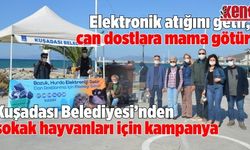 Elektronik atığını getir, can dostlara mama götür
