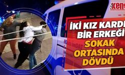 İki Kız Kardeş Bir Erkeği Sokak Ortasında Dövdü