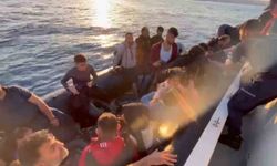 Kuşadası açıklarında 35 düzensiz göçmen yakalandı
