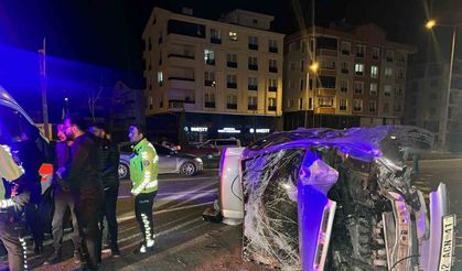Nevşehir’de kontrolden çıkan araç takla attı: 4 yaralı