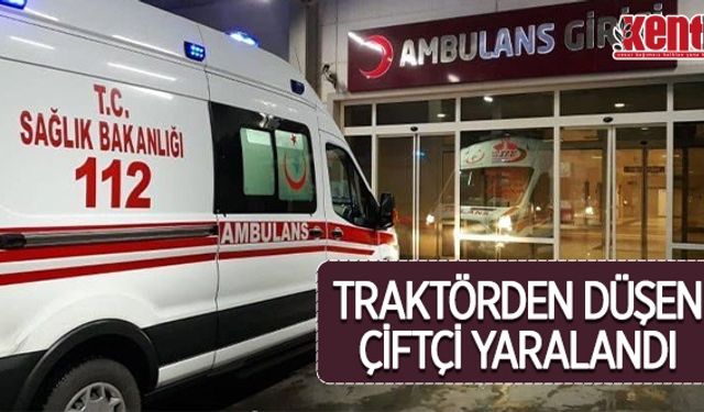 Aydın'da traktörden düşen çiftçi yaralandı