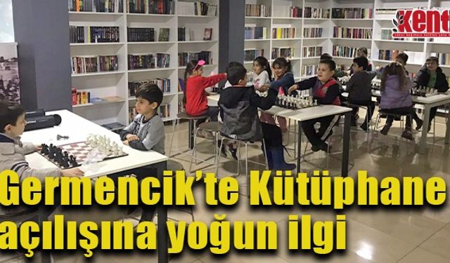 Germencik’te kütüphane açılışına yoğun ilgi