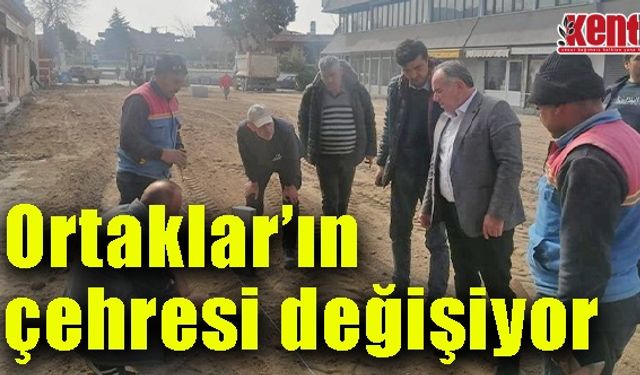 Germencik Belediyesi Ortaklar Atatürk Caddesinin çehresini değiştiriyor