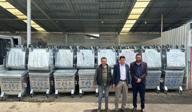 Nazilli’ye bakanlıktan 505 yeni çöp konteyneri