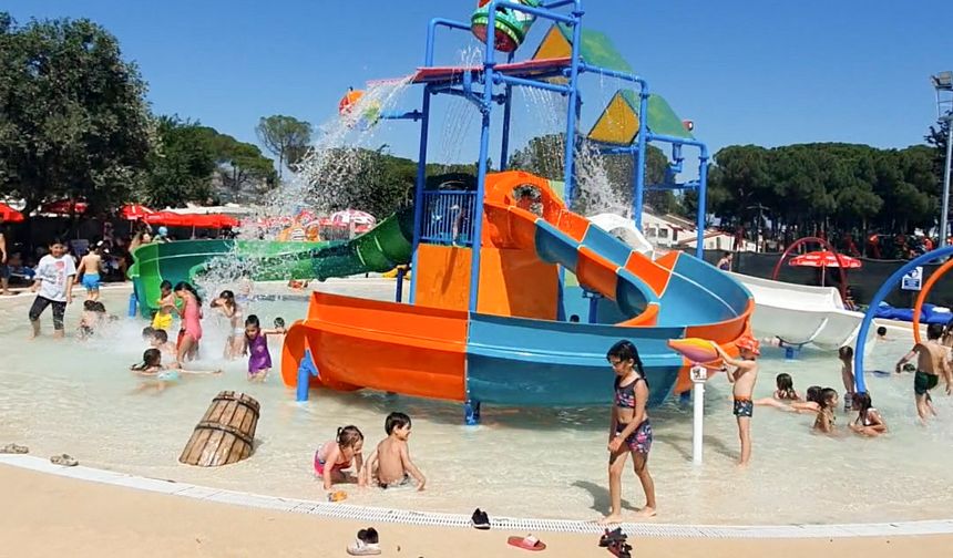 Aydın tekstil park çocuklara aquapark’ıyla da eğlence sunuyor