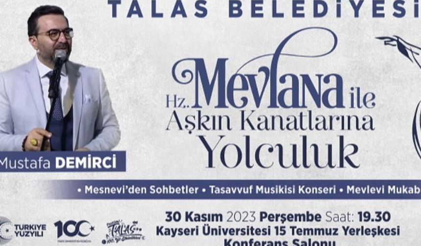 Kayseri Talas'ta Mevlana anlatılacak